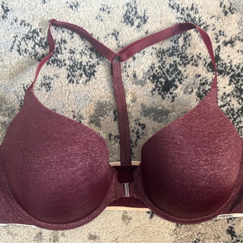 Victoria's Secret T-Back Plunge Bra in Deep Wine 36D $10